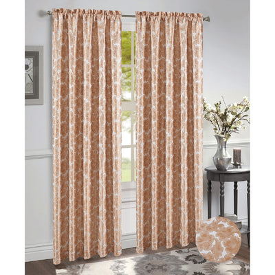 13 of 14:Gina Jacquard Rod Pocket Window Panel and Valance Window Treatment, All Sold Separately 