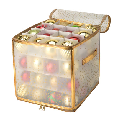 1 of 4:Simplify 64-Count Ornament Organizer in Gold 