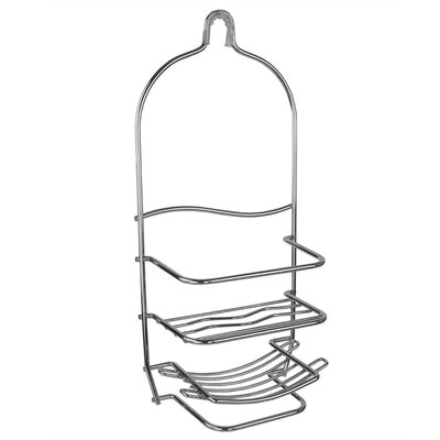 2 of 6:Home BasicsChrome Plated Steel Shower Caddy with Wash Cloth Bar 