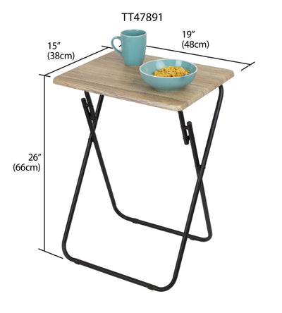 5 of 5:Home Basics Multi-Purpose Foldable Table, Rustic 