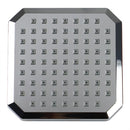 2 of 4:Home Basics Square Single Function Fixed Plastic Shower Head, Chrome 