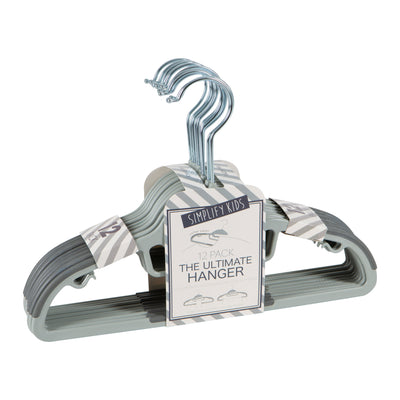1 of 4:Paquete de 12 perchas para collar Saver Ultimate de Simplify Kids en gris claro 