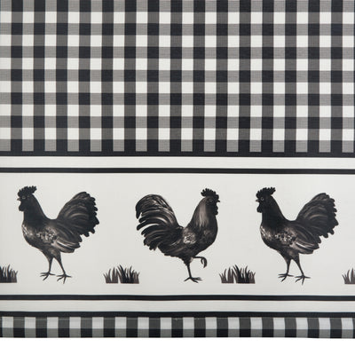 2 of 2:Paire de rideaux de fenêtre Barnyard avec cantonnière - 58 x 24 - Noir 