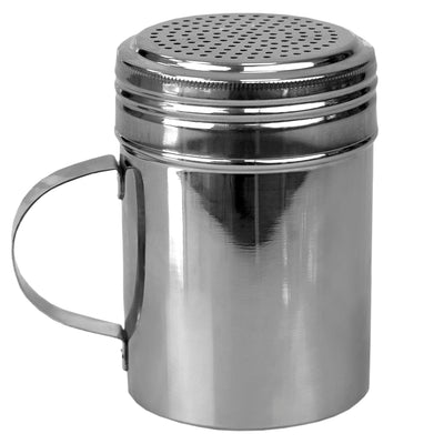 1 of 3:Home Basics 10 oz.  Stainless Steel Dredge Condiment and Spice Shaker with Easy Grip Handle, Silver 