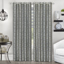 1 of 5:Panel de cortina de ventana con ojales Python - 52x63 - Negro/Plata 