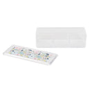 2 of 4:Boîte à cosmétiques en plastique florale Home Basics, transparente 