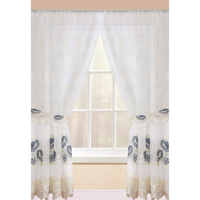 8 of 9:Blossom Rose Complete Bath Ensemble Decor Set, Blue, All Sold Separately 
