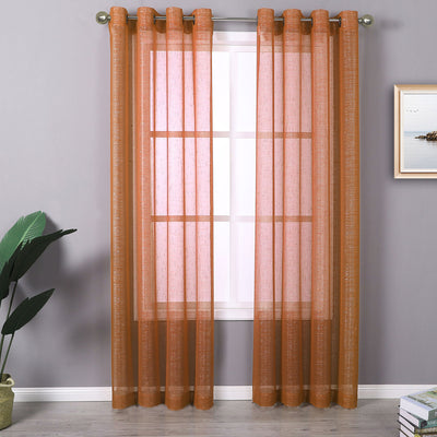 6 of 7:Panel de ventana con ojales transparentes metálicos mate Whittier, 54 x 84 pulgadas 