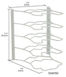 3 of 3:Home Basics Vinyl Coated Steel Pan Wall Mounted Pan and Lid Rack Organizer, White 