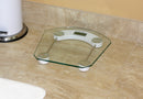4 of 5:Home Basics Digital Glass Bathroom Scale, Clear, 12.75x12.75 Inches 