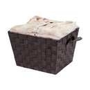 4 of 4:Petit bac de rangement tissé Simplify en chocolat 