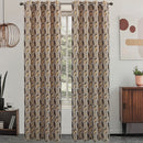 5 of 5:Dinah Leaf Metallic Jacquard Embroidery Window Panel, 55x84 Inches 