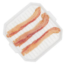 3 of 4:Home Basics Plastic Microwave Cooking Tray, White 