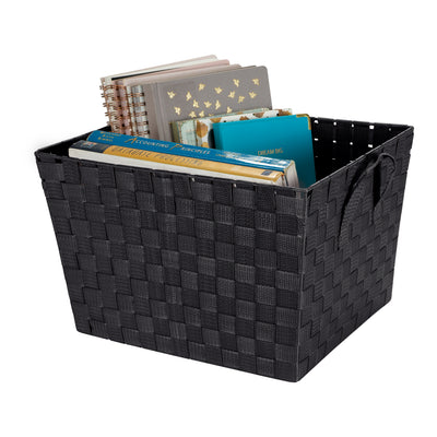 4 of 4:Simplify Large Woven Storage Bin in Black 
