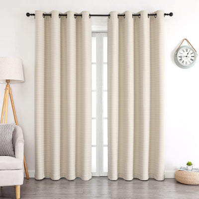 22 of 24:Yola Blackout Textured Jacquard Grommet Window Panel, 52x84 Inches 