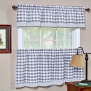 2 of 3:Paire de rideaux à carreaux Buffalo - 58 x 24 - Gris 