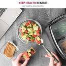 3 of 5:FineDine 24 Piece Glass Storage Containers with Lids, Gray 