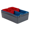 3 of 5:Home Basics Flexible Plastic Drawer Organizer Set, (Pack of 6), Multi-color 