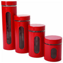 1 of 5:Anchor Hocking Palladian Window Cylinder Jars, Mixed Sizes, Cherry, Set of 4 