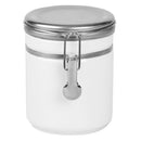 1 of 4:Conceptos básicos del hogar 33 oz. Bote con tapa de acero inoxidable, blanco 
