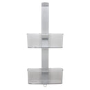 1 of 4:Bath Bliss Adjustable Rust Proof Aluminum 2 Tier Glass Door Shower Caddy 