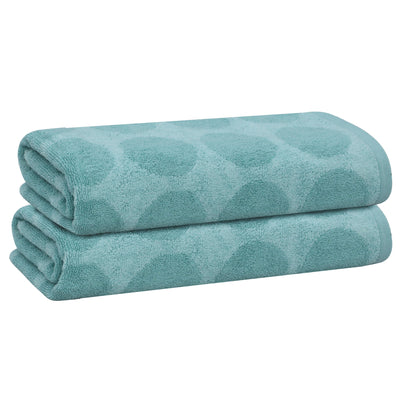 1 of 31:PREMIUS 2 Pack Circles 100% Cotton Yarn Dyed Bath Towel, 27x54 Inches 