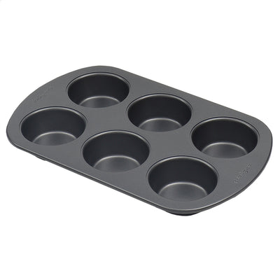 1 of 3:Moule à muffins antiadhésif en acier Bakers Secret Essentials 6 tasses 