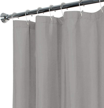 1 of 1:Hotel Water Repellent Fabric Shower Curtain Liner, Gray, 70x72 Inches 