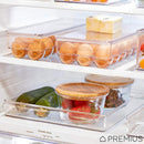 2 of 4:Premius - Contenedor apilable para 18 huevos con tapa, transparente, 12.75 x 6.4 x 3.25 pulgadas 
