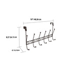 6 of 8:Home Basics 6 Hook Over Door Hook Rack, Scroll, 19.5x5x9.75 Inches 