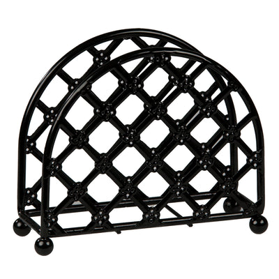 4 of 6:Porte-serviettes sur pied Home Basics Lattice Collection, noir 