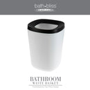 4 of 4:Bath Bliss 2 Tone 2 Piece Wastebasket in Black & White 