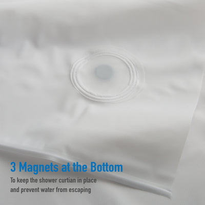 3 of 3:Bath Bliss Splash Guard Shower Liner in White 