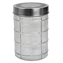2 of 7:Home Basics Chex Collection 37 oz. Medium Glass Canister with Stainless Steel Lid 