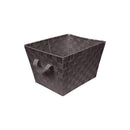 1 of 4:Petit bac de rangement tissé Simplify en chocolat 