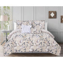 2 of 2:Parure de lit réversible florale Abington 5 pièces, beige 