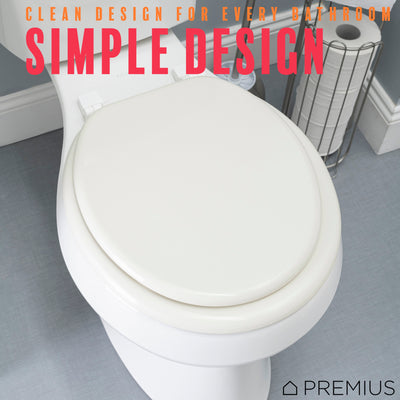 10 of 14:PREMIUS Wood Toilet Seat, Standard Round, 17 Inches 