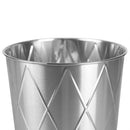3 of 4:Home Basics Diamond Open Top 8 Lt Stainless Steel Waste Bin, (9.5