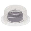 1 of 3:Home Basics Cake Keeper with Lid, White-Clear, 10x12x5.5 Inches 