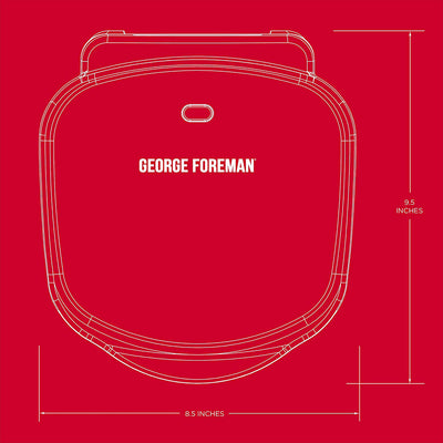 7 of 8:George Foreman GR0040B Parrilla clásica para 2 porciones, color negro 