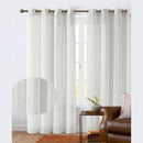 2 of 4:Cooper Leaf Embroidered Sheer Grommet Window Curtain Panel, 54x84 Inches 