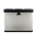 4 of 4:Neu Home 45 Liter 3 Compartment Stainless Recycle Bin 