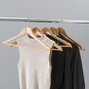 3 of 5:Home Basics Non-Slip 5 Pack Wood Hangers with Swivel Hook, Natural 