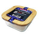 4 of 4:Home Basics Glass Storage Container With Bamboo Lid, Square, Clear 