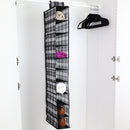 4 of 4:Home Basics Plaid 10 Shelf Non-Woven Hanging Shelf Organizer, Black 