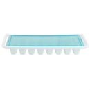 3 of 5:Home Basics Bandeja para cubitos de hielo apilable de plástico, cuadrada, con 16 compartimentos y tapa a presión, color azul 