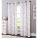 1 of 4:Aniston 2 Piece Sheer Embroidered Grommet Window Panel, 38x84 Inches 