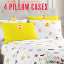 4 of 28:PREMIUS Butterfly Soft Wrinkle-Free Microfiber Sheet Set, White-Multi 