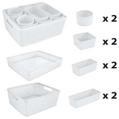 2 of 4:Simplify Juego de organización de 10 paquetes en blanco 