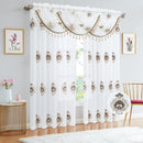 14 of 18:Lourdes Damask Embroidered Sheer Rod Pocket Window Panel And Valance Treatments 